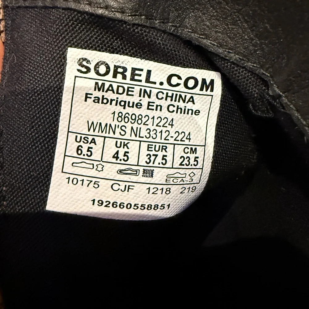 Sorel Black Leather Waterproof Women's Ankle Boots Brown US 6.5 Side Zip - Picture 4 of 7